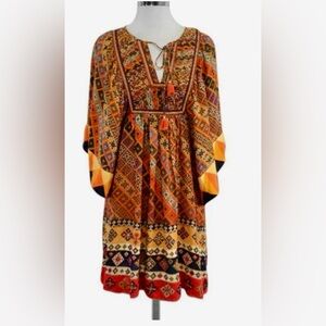 Anthropologie - Tanvi Kedia Sumana Print Bohemian Multicolor Kimono Dress